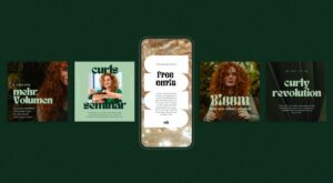 Social Media Design für Friseur Branding – Instagram Posts der The Art of Curls Academy